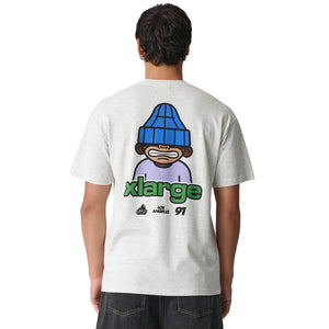 XLarge Grin Tee in Ash Heather | Shop XLarge brand clothing online with Pavement Skate Store with free Aotearoa NZ shipping over $100*!