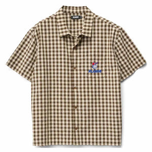 Xlarge Smile SS Shirt in Brown | Shop Xlarge clothing online with Pavement Skate Store with free Aotearoa NZ shipping on orders over $100*