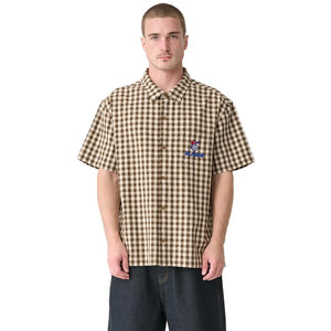 Xlarge Smile SS Shirt in Brown | Shop Xlarge clothing online with Pavement Skate Store with free Aotearoa NZ shipping on orders over $100*