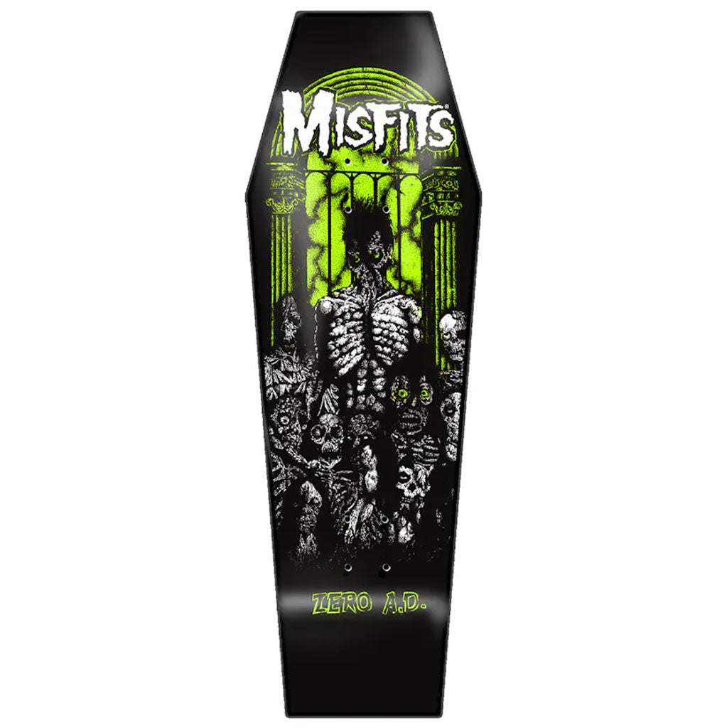 Zero x Misfits Earth Ad Coffin Skateboard Deck - 10.5" x 32". WB: 14.5". Coffin shape. Free NZ shipping - Same day Dunedin delivery. Shop skateboard decks online with Pavement, Dunedin's independent skate store, since 2009.