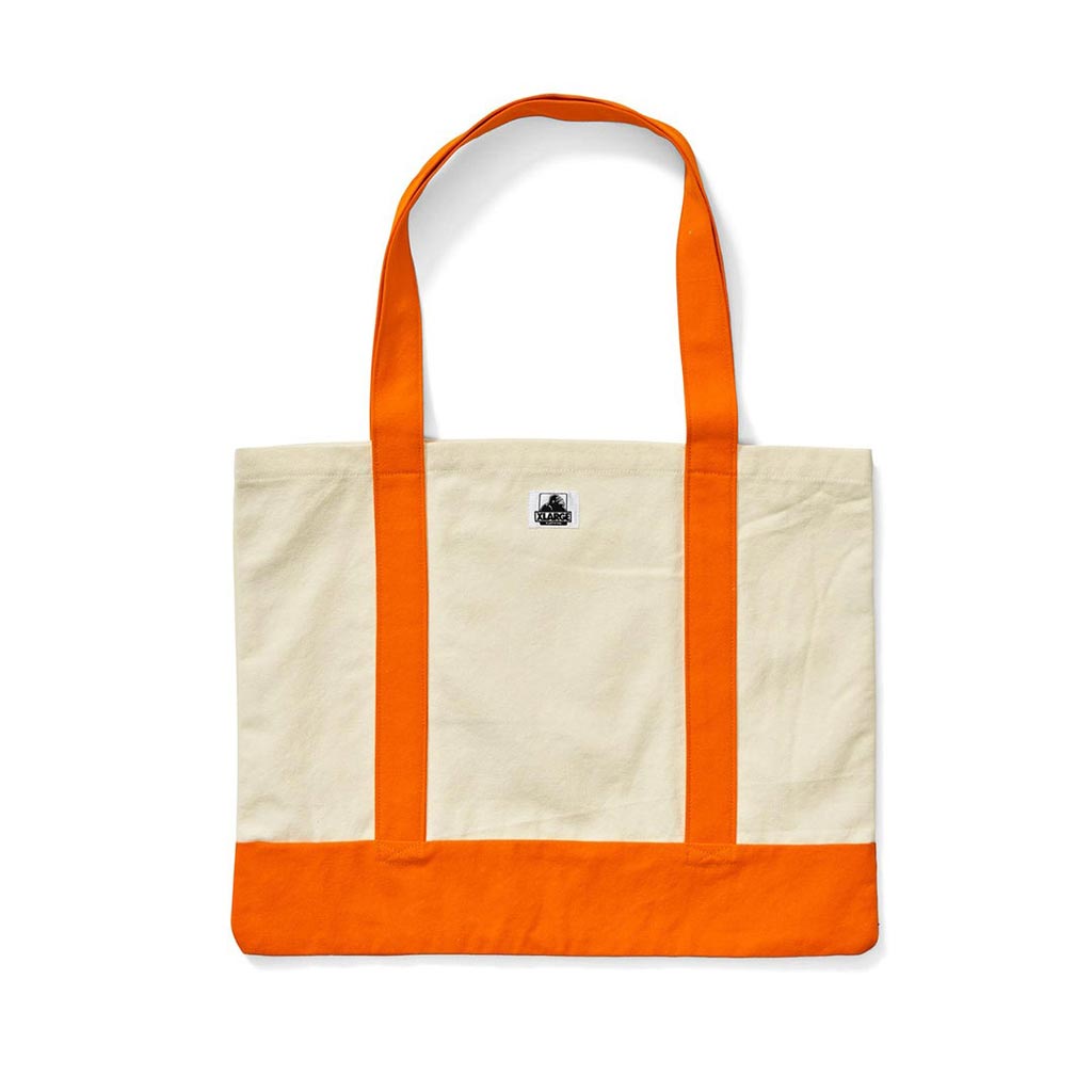 XLarge 91 Contrast Tote Bag - Orange/Natural | Pavement 