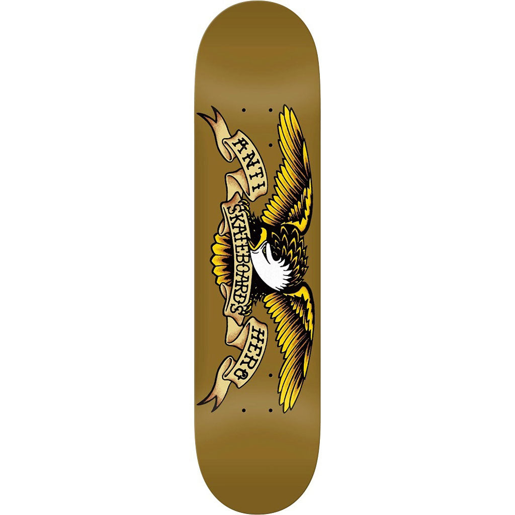 Anti Hero Team Classic Eagle Skateboard Deck 8.06" x 31.97". Wheelbase: 14.38". Nose: 6.75". Tail: 6.5". Standard 7-ply Wood Construction. Enjoy Free Shipping in NZ on All Your Anti Hero Orders Over $100. Pavement, Ōtepoti, NZ.