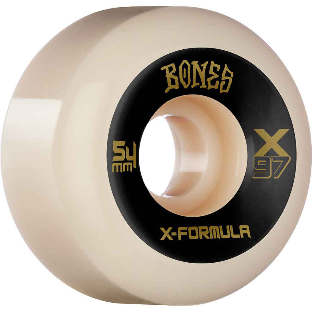Bones X Formula V5 Sidecut 97A 52mm Skateboard Wheels. X-Ninety-Seven 52mm x 30mm. Higher Rebound = More Speed Enhanced Slide-Ability and Grip Ratio. Softer Landings. Smoother Ride. No Crust Too Rough Formula" X-Ninety-Seven. Free New Zealand shipping. Skate Bones Wheels with Pavement, Dunedin's independent skate shop.