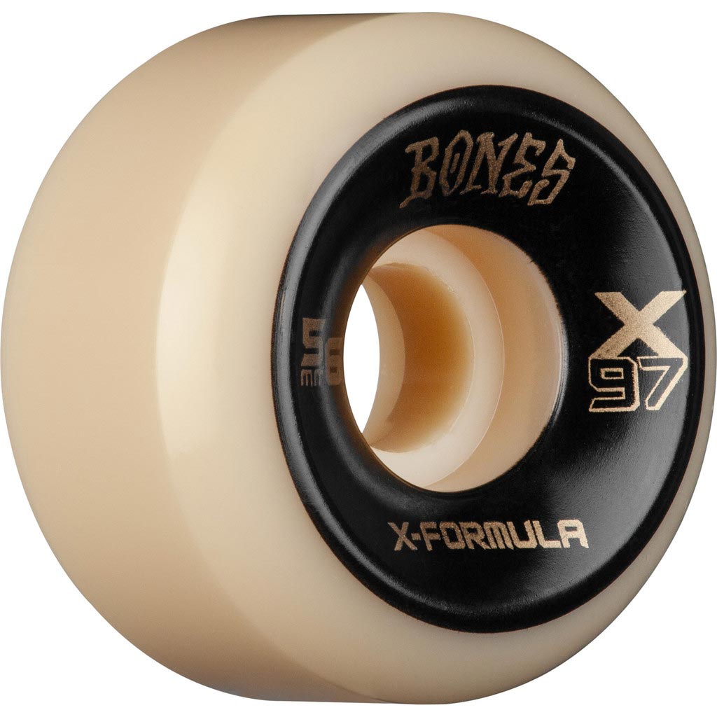 Bones X-Formula V6 Widecut 97A 54Mm Skateboard Wheels. X-Ninety-Seven 56mm x 36mm. Higher Rebound = More Speed Enhanced Slide-Ability and Grip Ratio. Softer Landings. Smoother Ride. No Crust Too Rough Formula" X-Ninety-Seven. Free New Zealand shipping. Skate Bones Wheels with Pavement, Dunedin's independent skate shop.