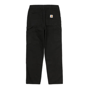 Carhartt WIP Double Knee Pant - Black Rinsed. 100% Organic Cotton 'Dearborn' Canvas, 12 oz relaxed straight fit, regular waist triple stitched and featuring double layer at knee. Shop Carhartt WIP Carpenter pants and baggy denim with Pavement, Dunedin's independent skate shop. Free N.Z shipping on orders over $100.