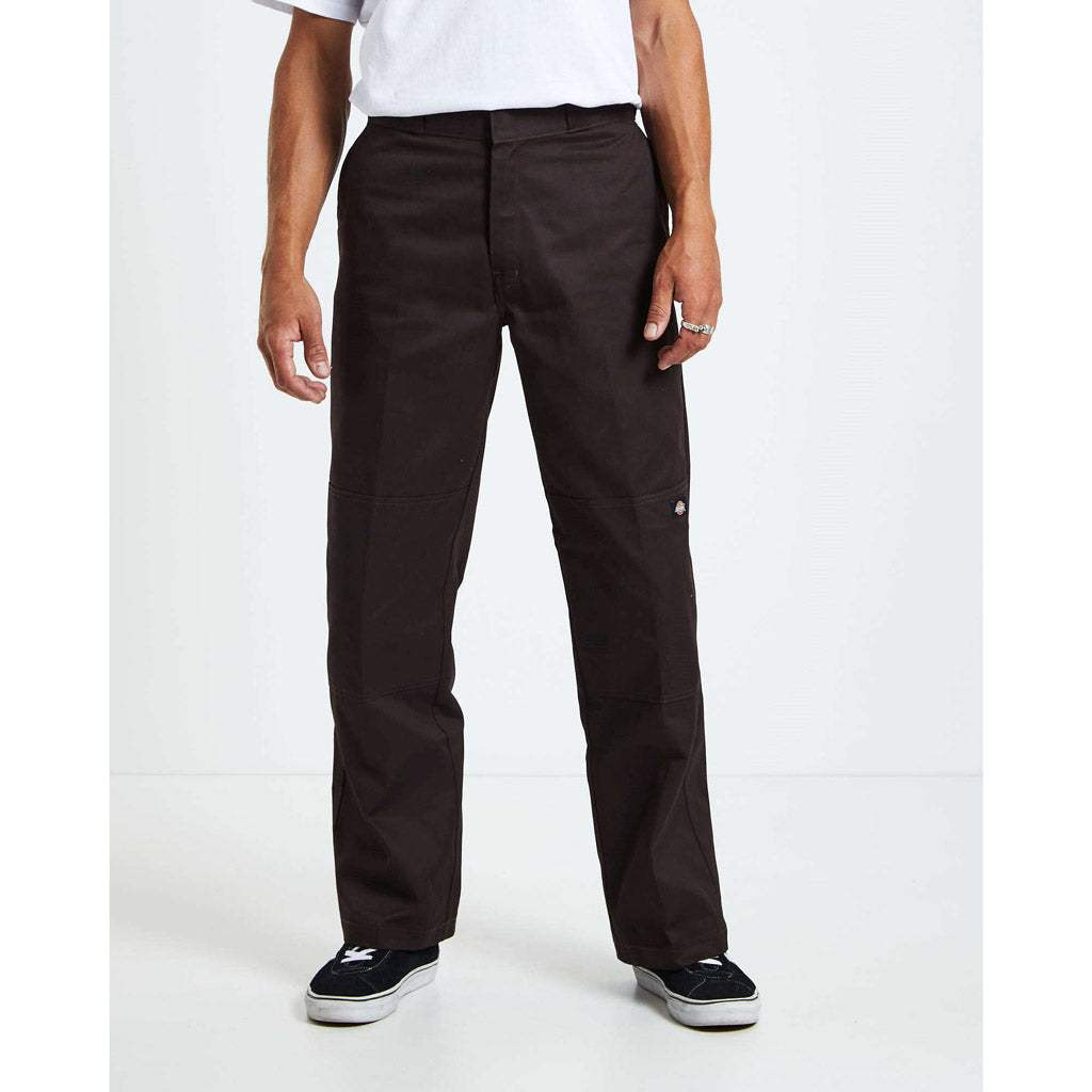 DICKIES 85-283 LOOSE FIT DOUBLE KNEE PANT - DARK BROWN