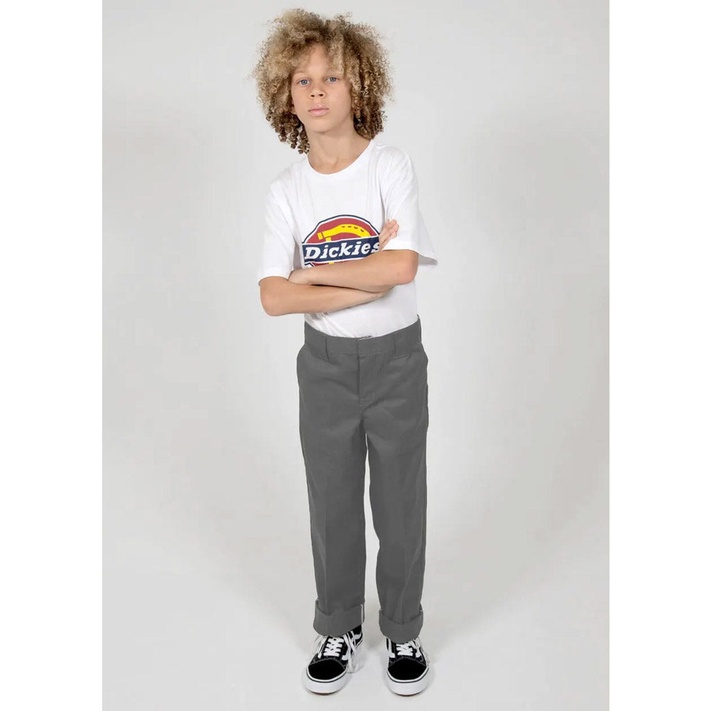 Dickies 478 Original Fit Youth Pants - Charcoal. Dickies Soft Cloth 7.25 Oz 81% Cotton, 18% Polyester, 1% Spandex The original 874, in youth sizing. Style: K4210924Y. Shop youth clothing, headwear, backpacks and accessories for school and enjoy free NZ shipping on orders over $100 with Pavement skate shop, Dunedin.