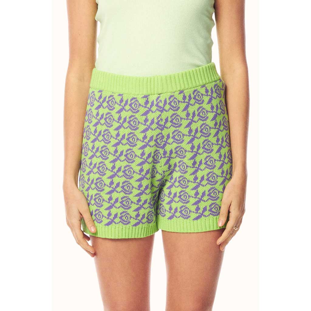 MISFIT DONOR HEIGHTS KNITTED SHORT - LIME