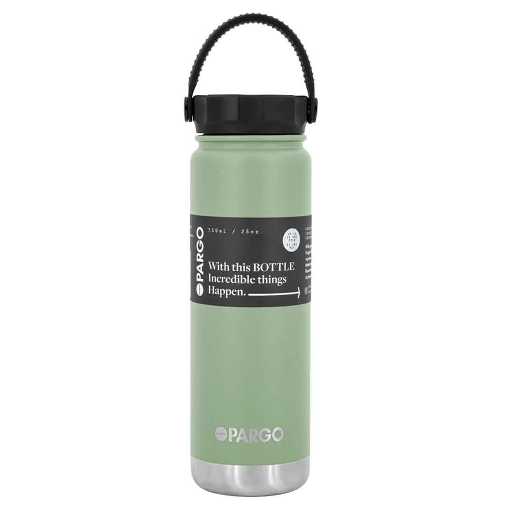Project Pargo 750ml Insulated Water Bottle - Eucalyptus Green. Project PARGO Delivering you premium insulated reusable water bottles, reusable coffee cups and stubby holders made from high-grade stainless steel. Buy now. Free, fast NZ delivery on orders over $100 with Pavement skate store, Dunedin.