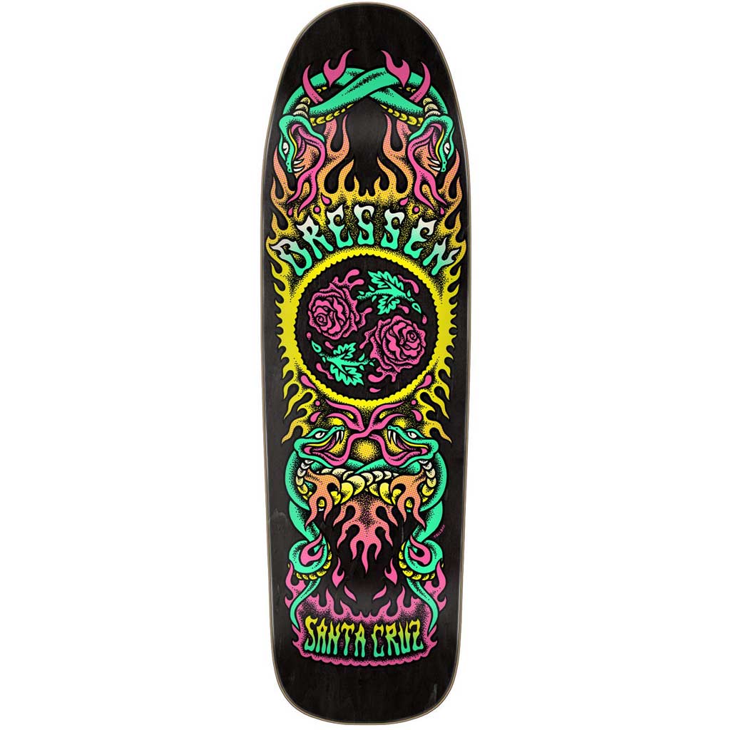 Santa Cruz Dressen Rose Crew Two Shaped. 9.31" x 32.36". 14.6" wheelbase. 7.06" nose. 6.50" tail. 7-ply North American Maple. Get stoked on your next Santa Cruz order with nationwide free shipping on all orders over $100 at Pavement Skate Shop Ōtepoti.