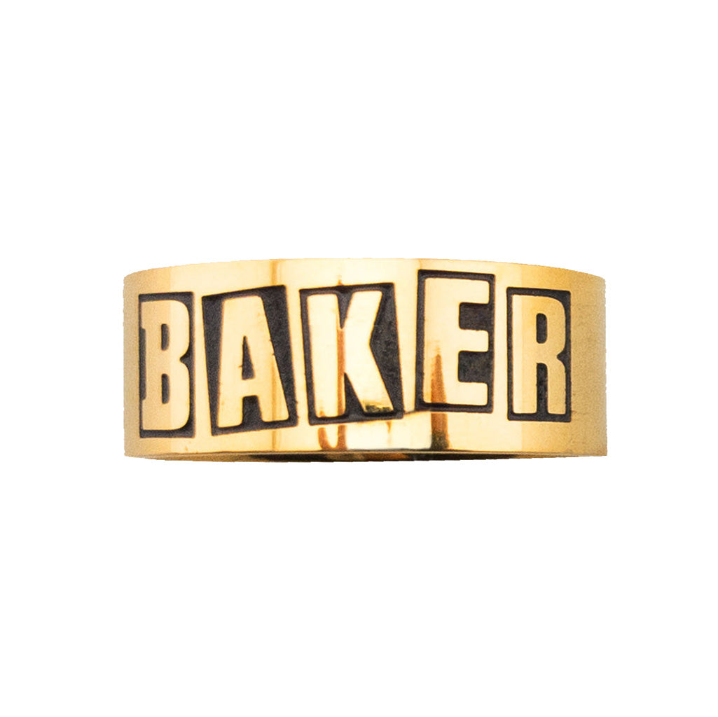 BAKER BRAND LOGO GOLD RING - MEDIUM