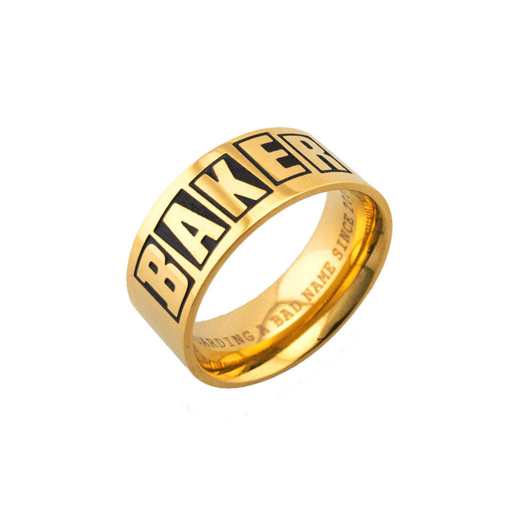 Baker Brand Logo Gold Ring | Pavement 