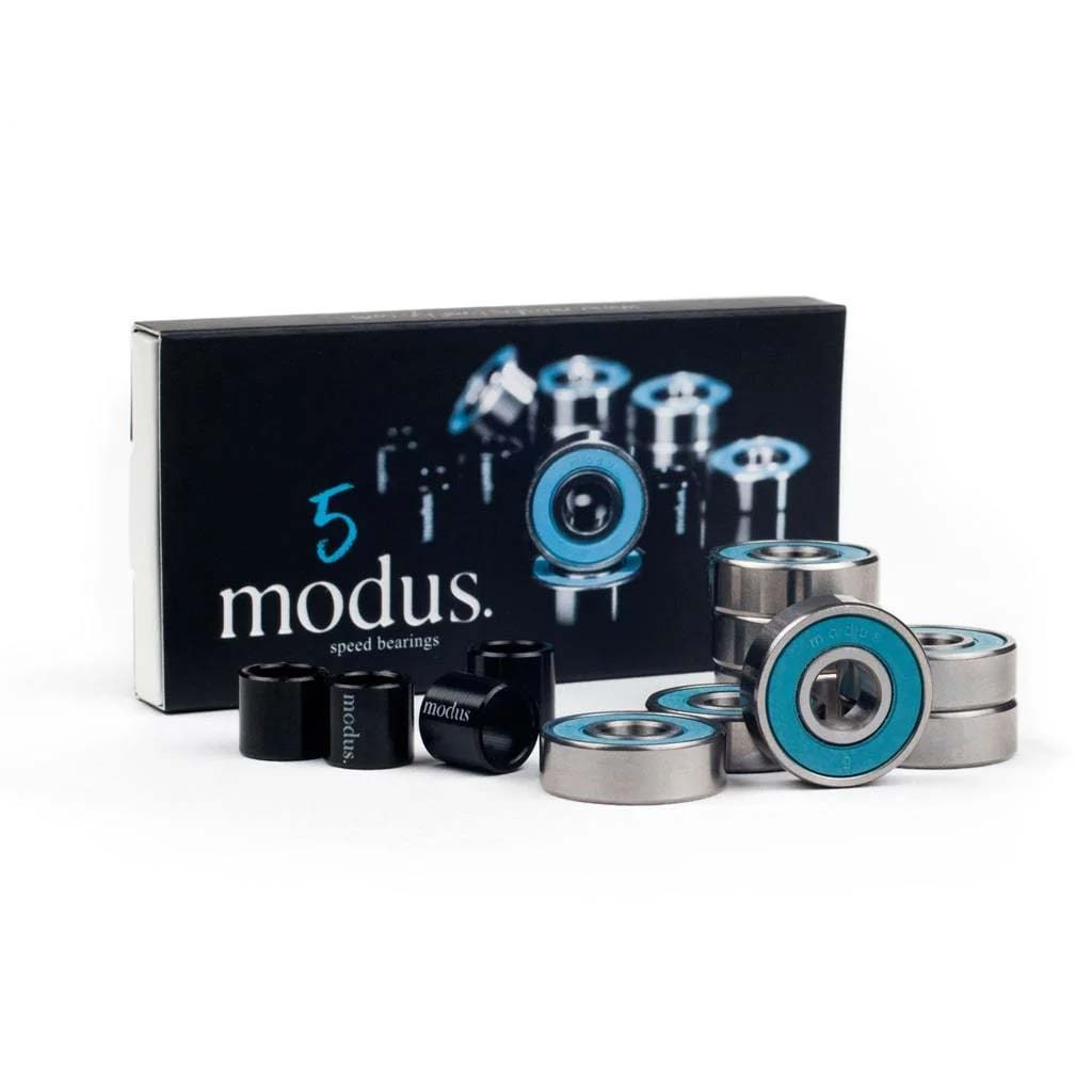 Modus Bearings - Abec 5. Reduce tolerances and deviation in the bearing's buildup means that there is less distortion under load giving you greater speed and duration. Shop skateboard hardware with Pavement, Dunedin's independent skate shop since 2009.
