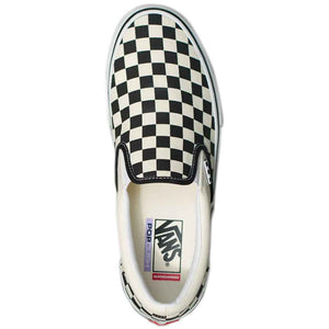  Vans Skate Slip On - Checkerboard Black/Off White | Pavement